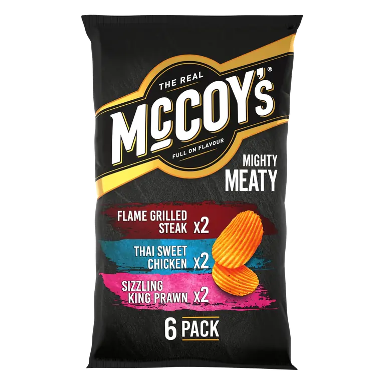 McCoy's Meaty Variety Multipack Crisps 6 Pack