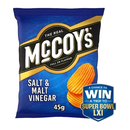 Ridge Cut Salt & Malt Vinegar Crisps