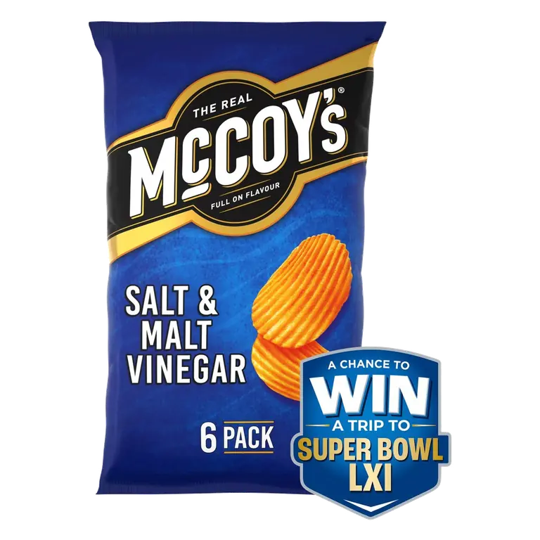 Salt & Malt Vinegar Multipack Crisps 6 Pack