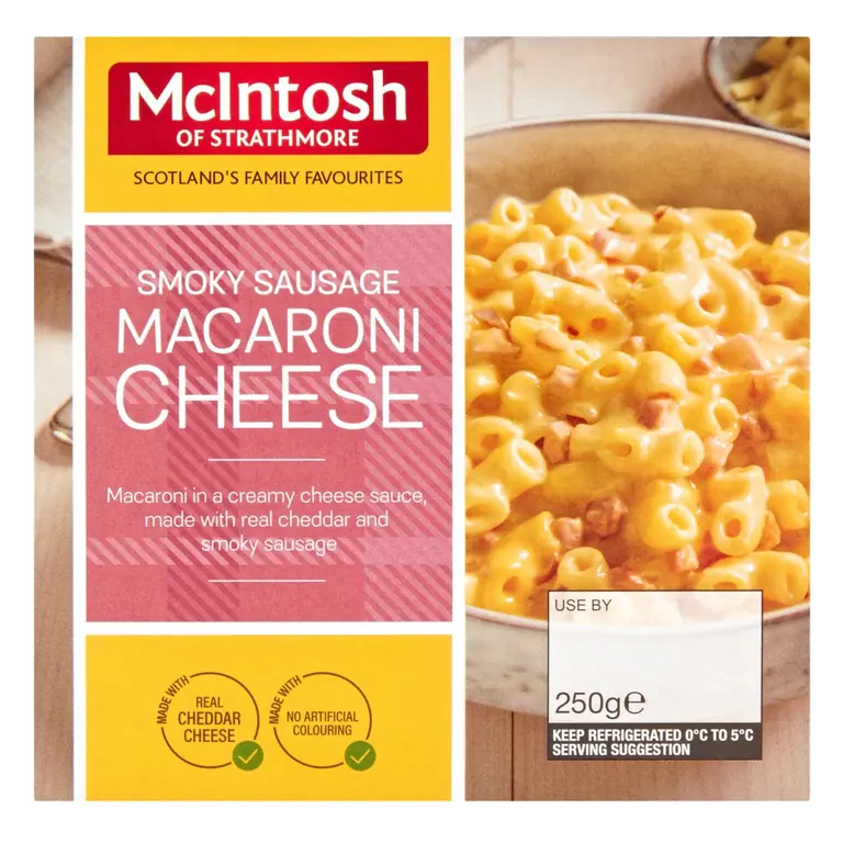 Of Strathmore Macaroni Cheese Made With Smoky Sausage
