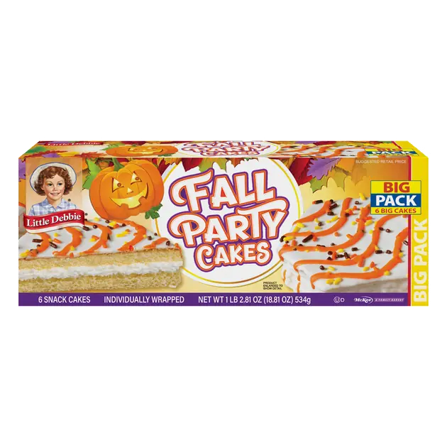 Little Debbie Fall Part Cakes, Big Pack, 6Ct
