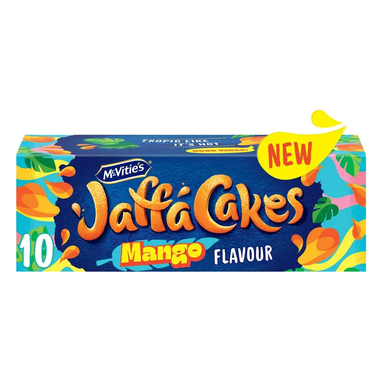 10 x Mango Flavour Original Chocolate Jaffa Biscuit Cakes 110g