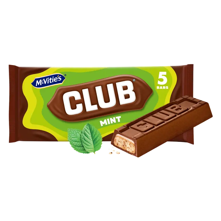 McVitie's Club Mint Bars 5 x 22g (110g)