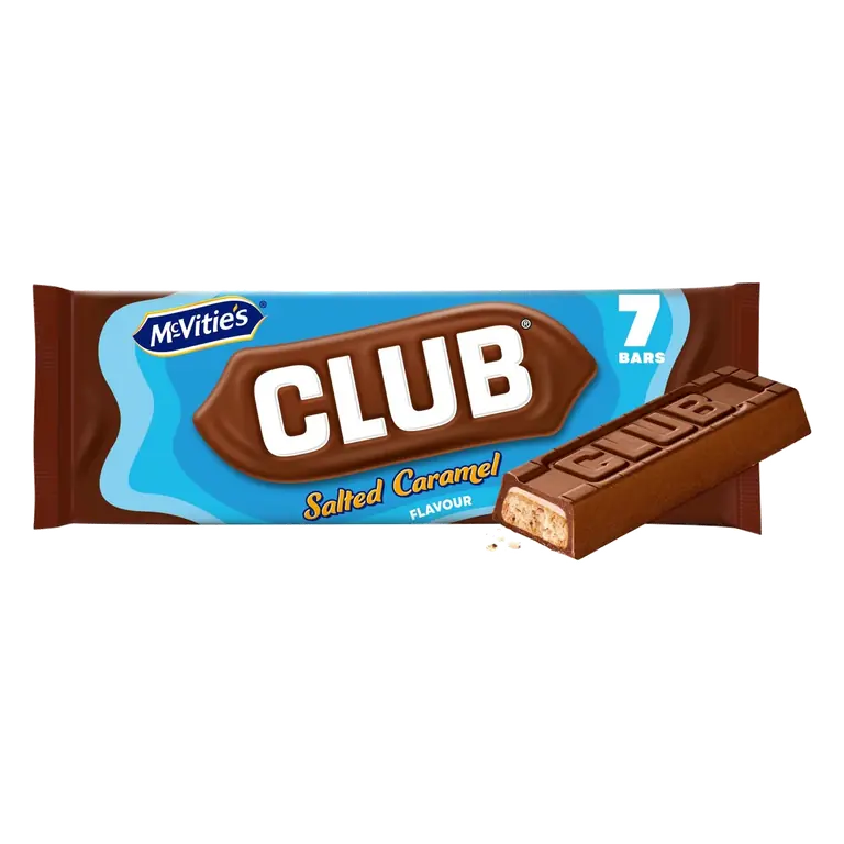 Club Salted Caramel Biscuit Bar 7 Pack