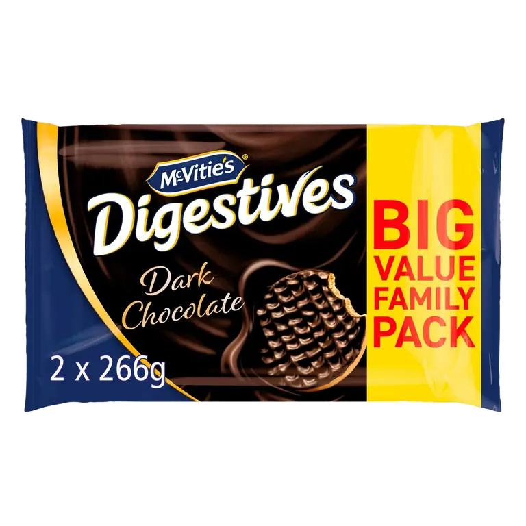 McVitie's Digestives 2 x 266g Dark Chocolate Twin Pack Biscuits