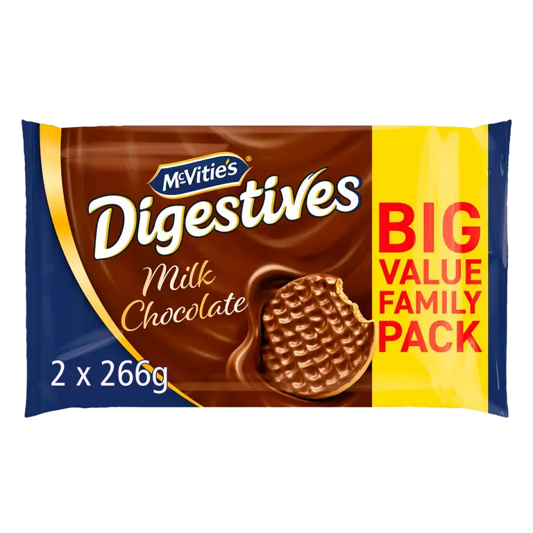 McVitie's Digestives 2 x 266g Milk Chocolate Twin Pack Biscuits