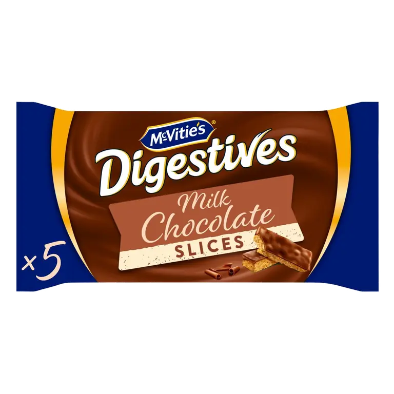 Digestives Milk Chocolate Slices Cake Bars 5 Pack Multipack