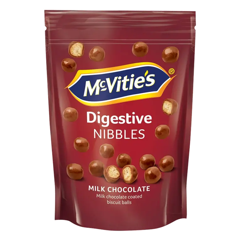 McVitie's Digestives Nibbles 80g Milk Chocolate Coated Biscuit Balls