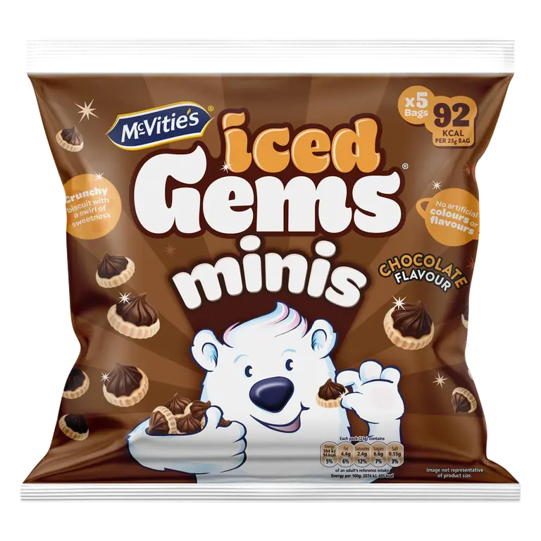 McVitie's Gems Chocolate Flavour Multipack Biscuits 5 x 23g 115g