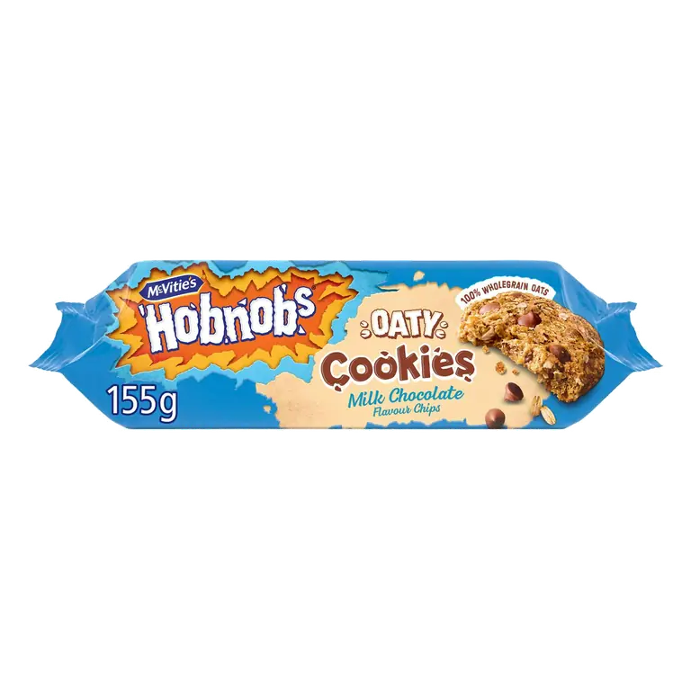 Hobnobs Milk Chocolate Flavour Chips Oaty Cookies 155g