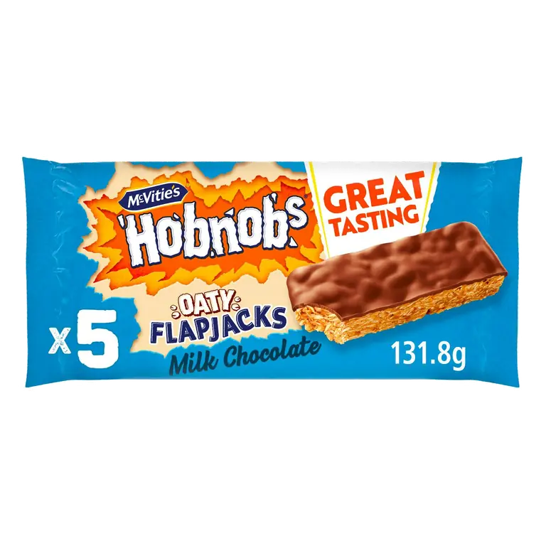 Hobnobs Oaty Flapjacks Milk Chocolate Multipack 5x26.4g