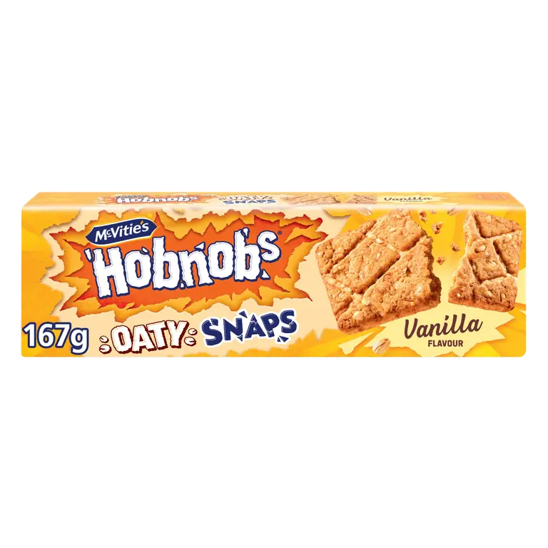 McVitie's Hobnobs Vanilla Flavour Oaty Snaps 167g