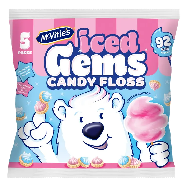 Iced Gems Candy Floss Flavour 5 x 23g