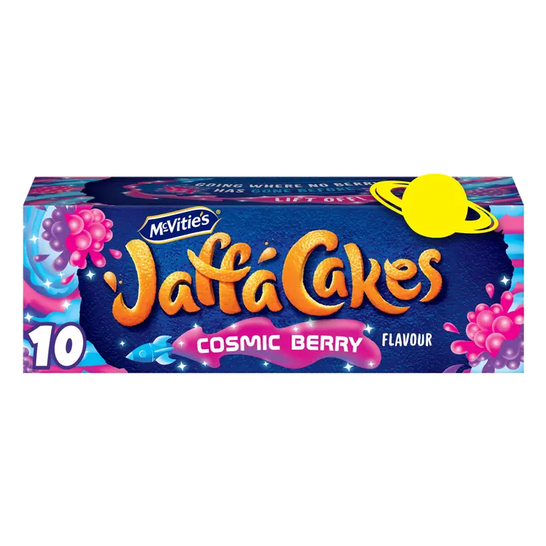McVitie's Jaffa Cakes Original Chocolate Biscuits Cosmic Berry Flavour 10 Cakes