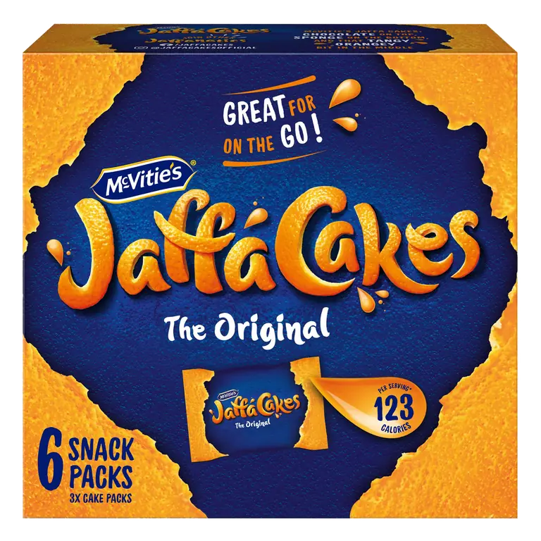 McVitie's Jaffa Cakes Original Chocolate Biscuits Snack Pack 6 x 3 Cakes, 198g