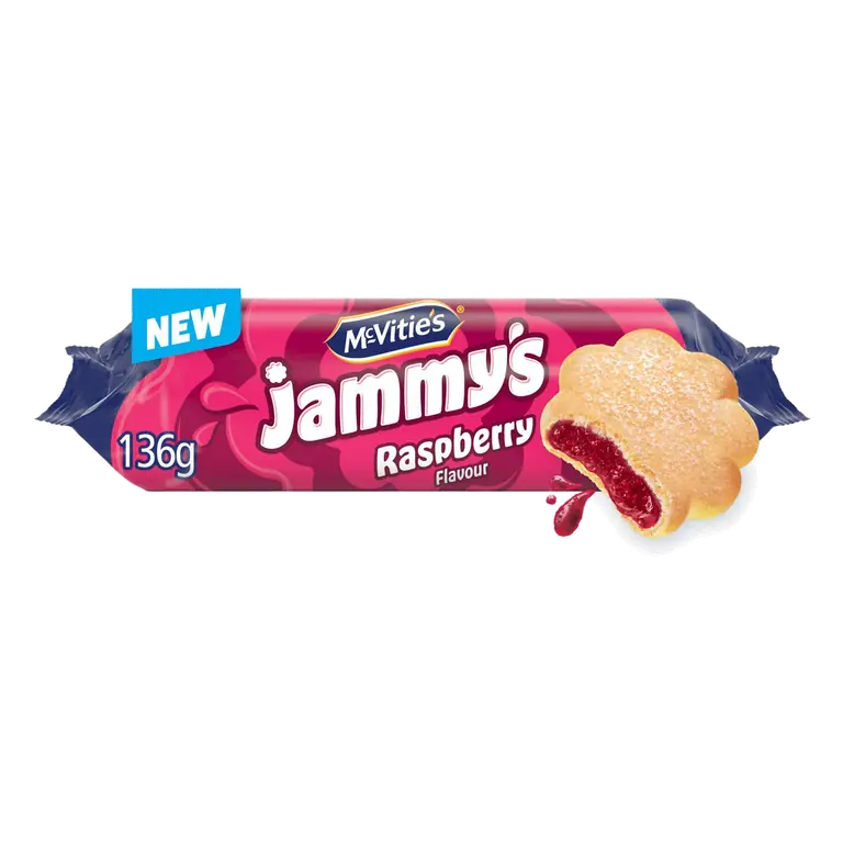 McVitie's Jammys 136.5g Raspberry Flavour Biscuits