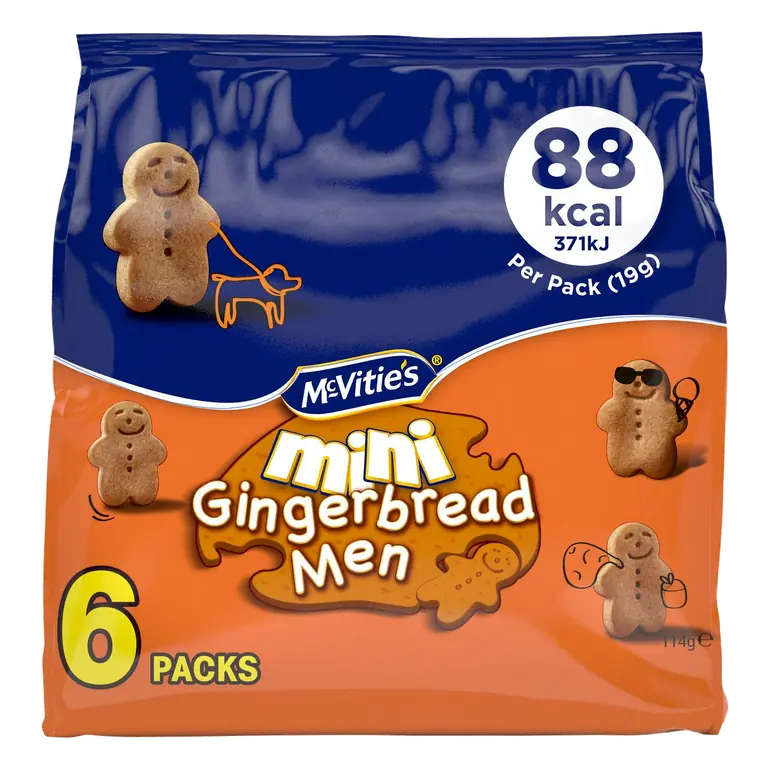 Mini Gingerbread Men Multipack Biscuits 6x19g
