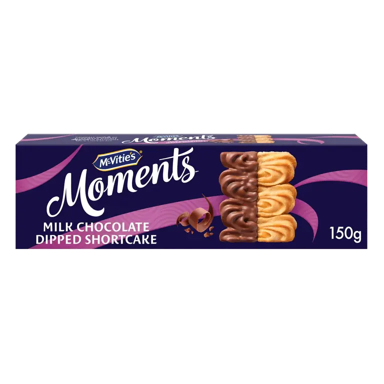 McVitie's Moments 150g Milk Chocolate Dipped Shortcake Biscuits