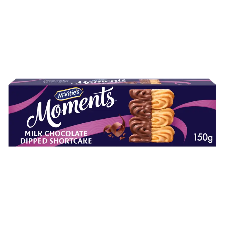 McVitie's Moments Milk Chocolate Dipped Shortcake 150g