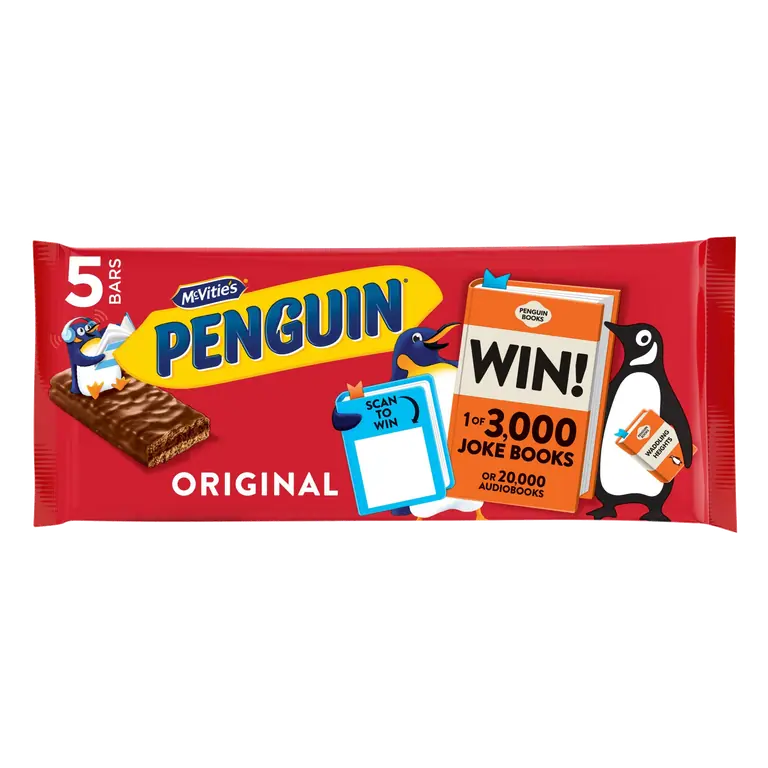 McVitie's Penguin Original Bars 5 x 24.6g (123g)