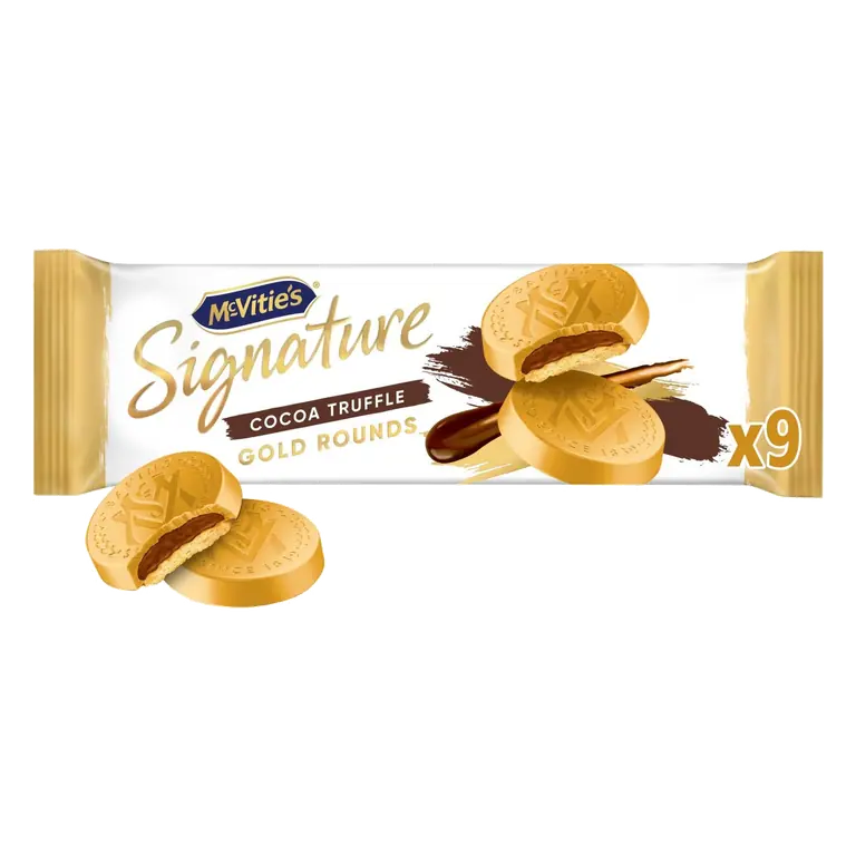 Signature Cocoa Truffle Gold Rounds 9 Pack 109g
