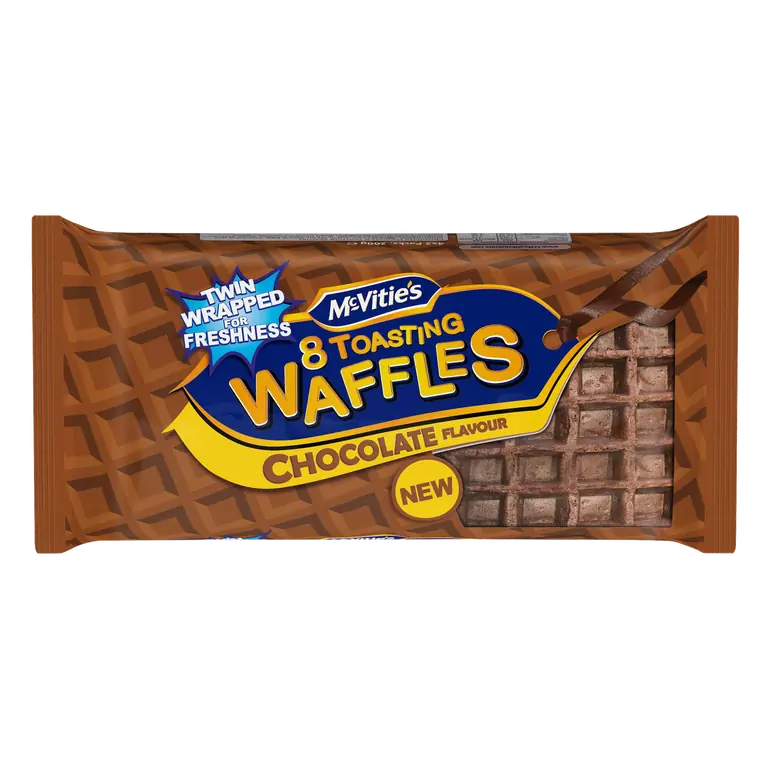 McVitie's Toasting Waffles Chocolate Flavour Multipack 8 x 28g, 222g