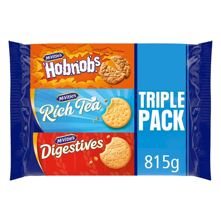 Triple Pack Rich Tea, Digestive & Hobnobs Biscuits 815g