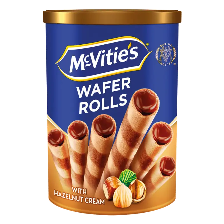 McVitie's Wafer Rolls with Hazelnut Cream Filling 170g