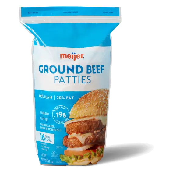 80% Lean/20% Fat Ground Beef Patties