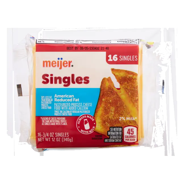 American Reduced Fat Pasteurized Process Cheese Singles