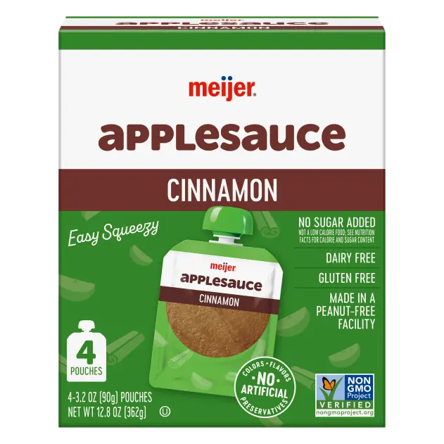 Apple Cinnamon Applesauce Squeezable Pouches