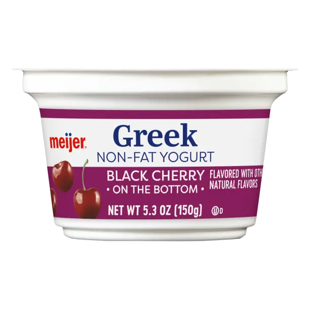 Black Cherry Fruit On the Bottom Greek Strained Nonfat Yogurt