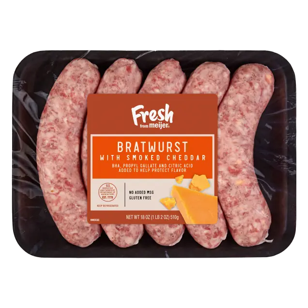 Bratwurst with Smoked Cheddar