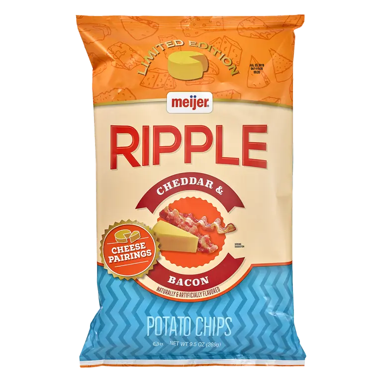 Cheddar & Bacon Ripple Potato Chips