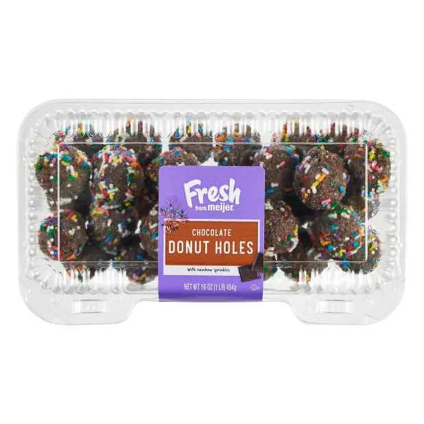 Chocolate Cake Donut Holes with Sprinkles
