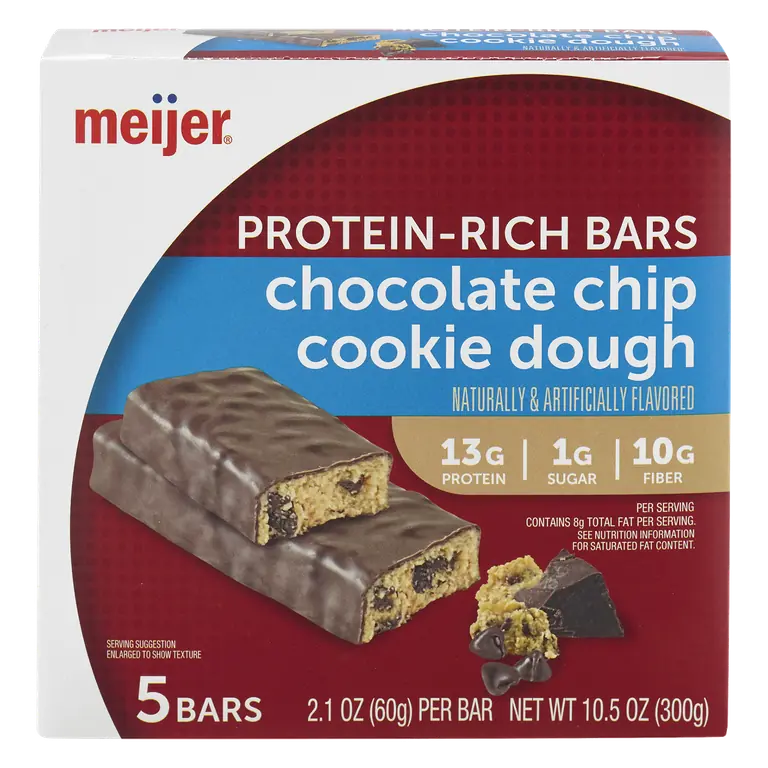 Chocolate Chip Cookie Dough Protein-Rich Bars