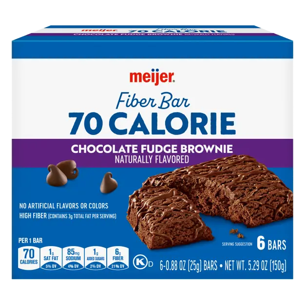 Chocolate Fudge Brownie 90 Calorie Fiber Bars
