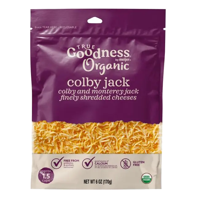 Colby Jack Organic Blend of Colby & Monterey Jack Shredded Cheeses