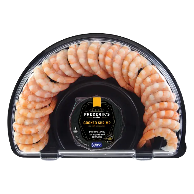 Cooked Shrimp Ring with Cocktail Sauce