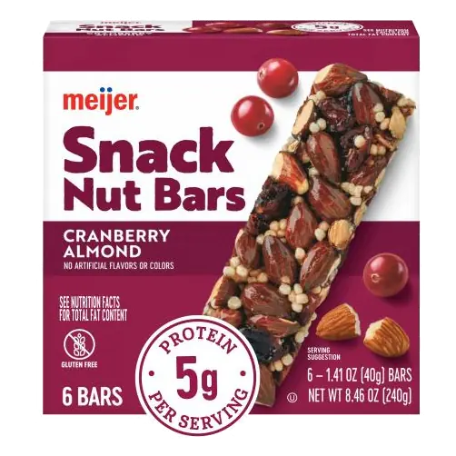 Cranberry Almond Snack Nut Bars