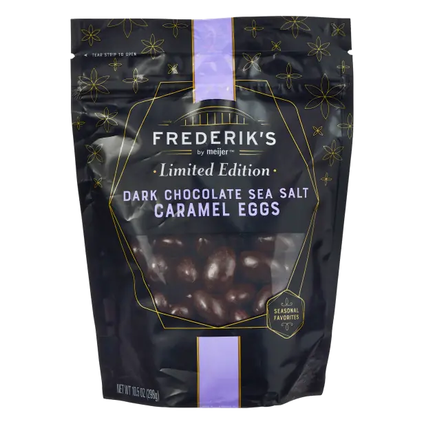 Dark Chocolate Egg-Shaped Sea Salt Caramels