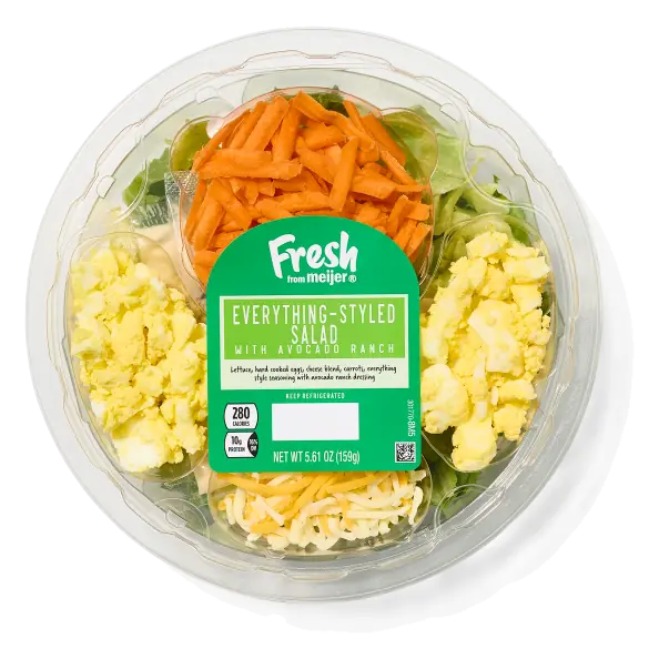 Everything-Style Salad with Avocado Ranch