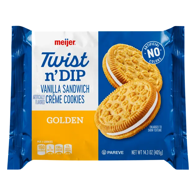 Golden Twist N' Dip Vanilla Sandwich Creme Cookies