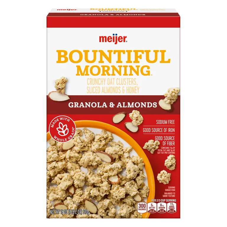 Granola with Almonds Cereal with Crunchy Oat Clusters, & Honey