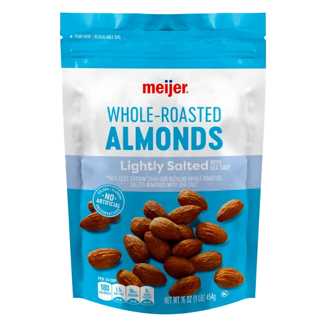 Lightly Salted Roasted Whole Almonds with Sea Salt