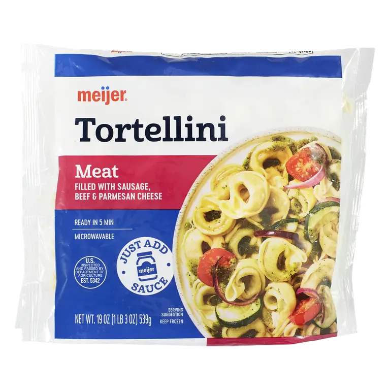 Meat Tender Pasta Circles Filled with Sausage