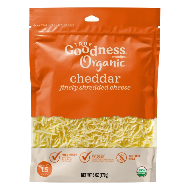 Mild Cheddar Organic Shredded Cheese