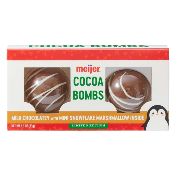 Milk Chocolatey with Mini Snowflake Marshmallow Cocoa Bombs