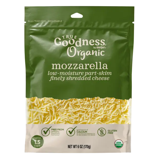 Mozzarella Organic Low-Moisture Part-Skim Shredded Cheese