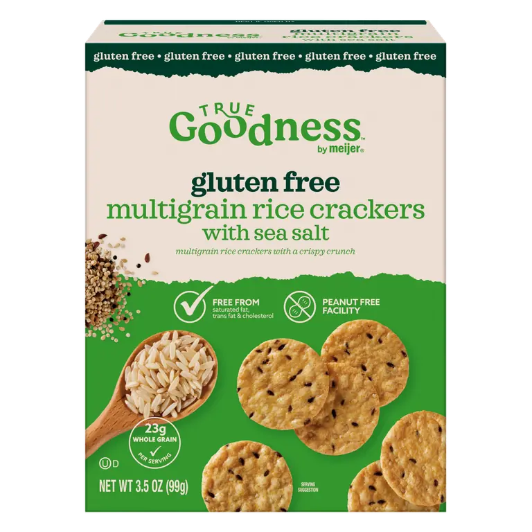 Multigrain Gluten Free Rice Crackers with Sea Salt
